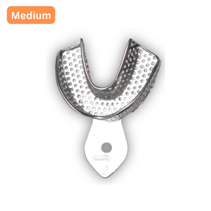 Impression Tray Dentulous Perforated Rim-Lock (Retention-Rim) Kit – Set of 8 Pcs #ITDPRLK8S