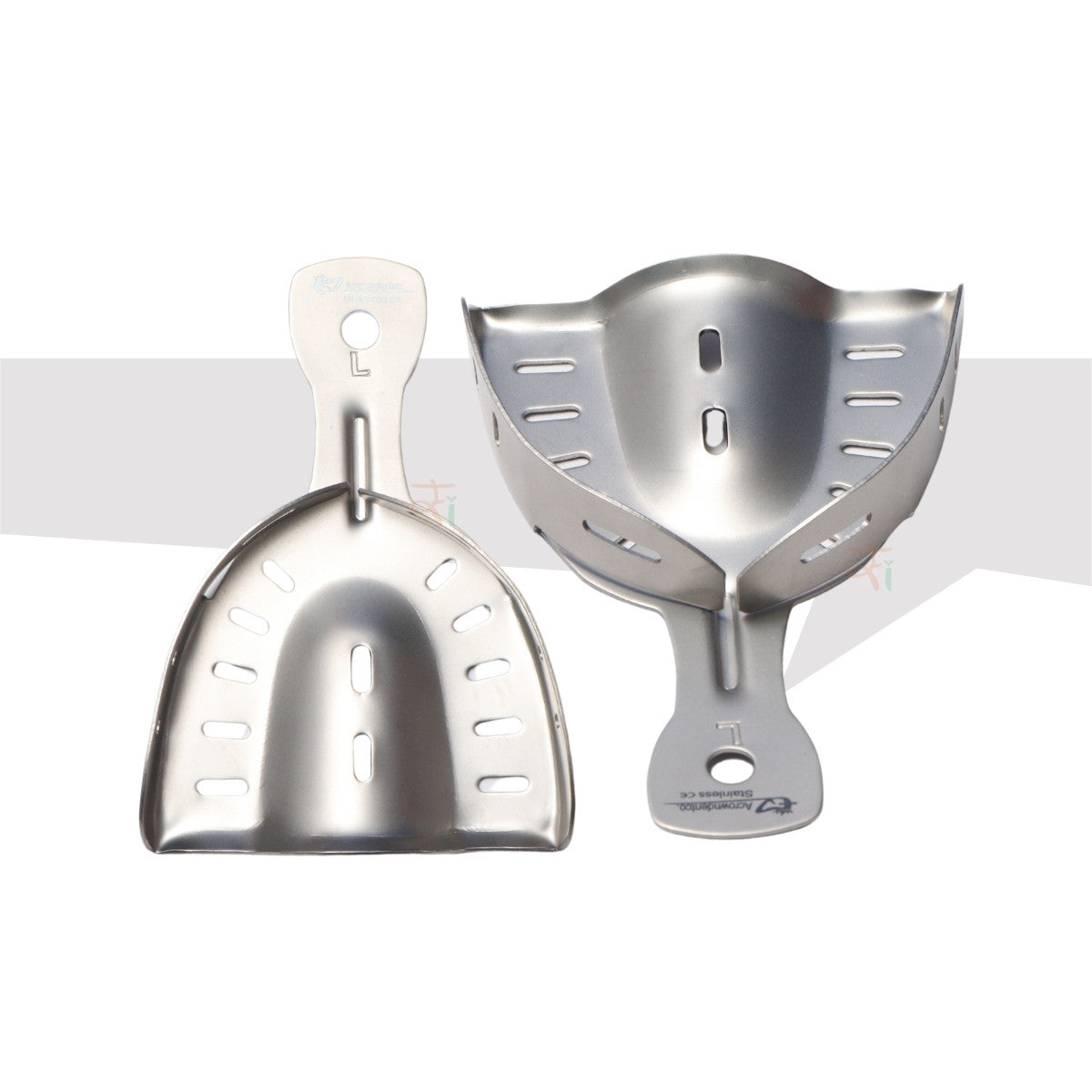 Premium Deep Impression Trays – Dentulous Perforated Satin Finish Surface Set (6 Pcs)  Model: DITDPK6P