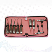 Root Elevators Kit with Crossbar Set of 9 Pcs (Non-Magnetic Handle) #RECBK9