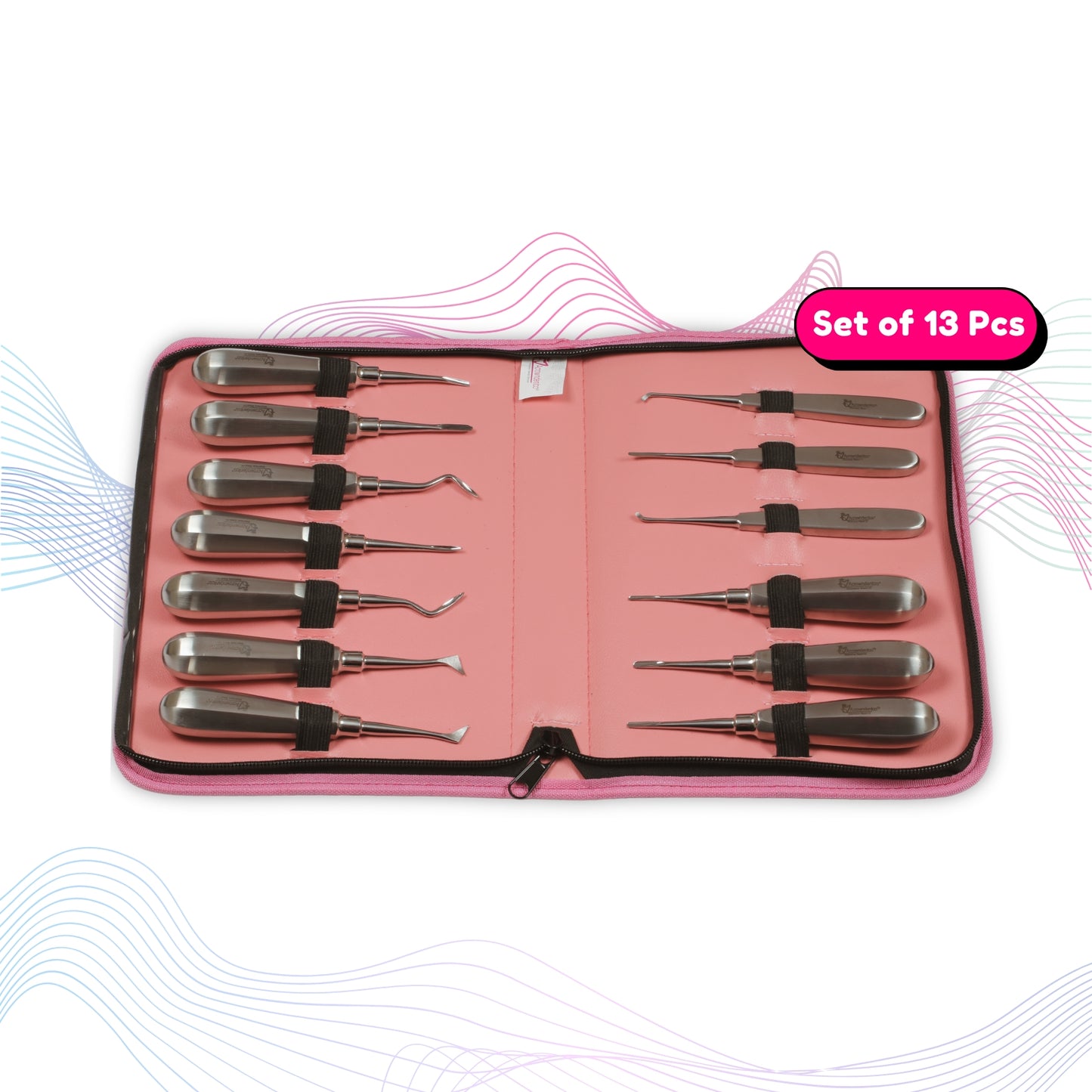 Root Elevators with Warwick James (Non-Magnetic Handle) Set Of 13 Pcs #REWWJK13