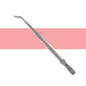 Metal tweezers with a pink and white background