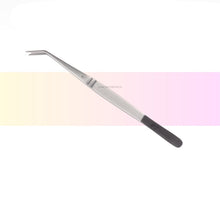 Metal tool with a black handle on a gradient background