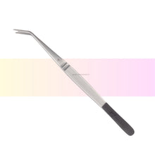 Metal tweezers on a gradient background