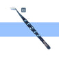 Blue tweezers with DLC coating on a white background