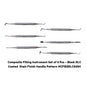 Composite Filling Instrument Set of 6 Pcs – Black DLC Coated  Stain Finish Handle Pattern #CFIB3DLCK6SH