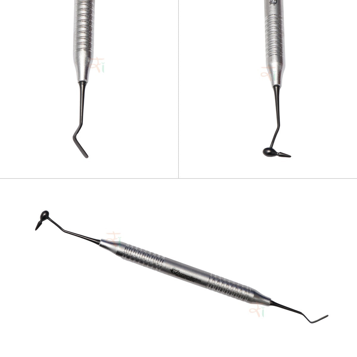 Composite Filling Instrument Set of 6 Pcs – Black DLC Coated  Stain Finish Handle Pattern #CFIB3DLCK6SH