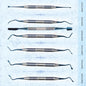 Sinus Lifting Instrument Set – 6 Pcs Blue DLC Coated Tips | Hollow Stain-Finish Ring Handles #SLIBDLCK6