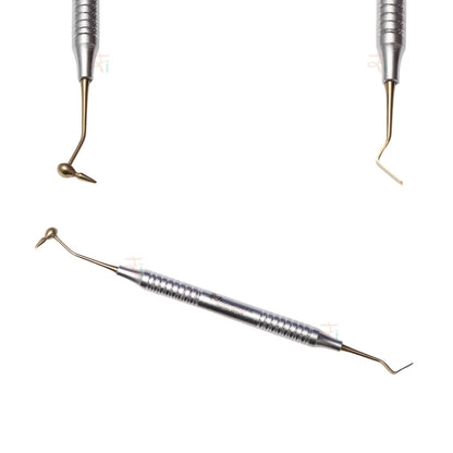 Composite Filling Instrument Set of 6 Pcs – Gold DLC Coated (Stain Handle Pattern) | #CFIGDLCK6SH