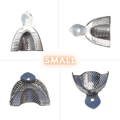 Impression Tray Dentulous Perforated Rim-Lock (Retention-Rim) Kit – Set of 8 Pcs #ITDPRLK8S