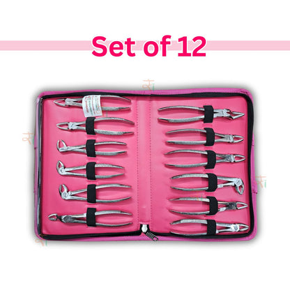 Extraction Tooth Forceps Kit - Standard-English Pattern SI-Stain Polish Finish Surface