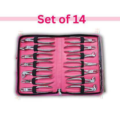 Extraction Tooth Forceps Kit - Standard-English Pattern SI-Stain Polish Finish Surface